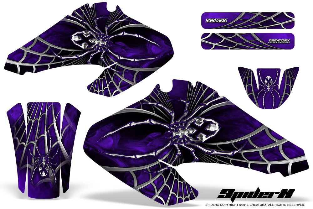 Honda XR80-XR100 01-03 Graphics Kit SpiderX Purple